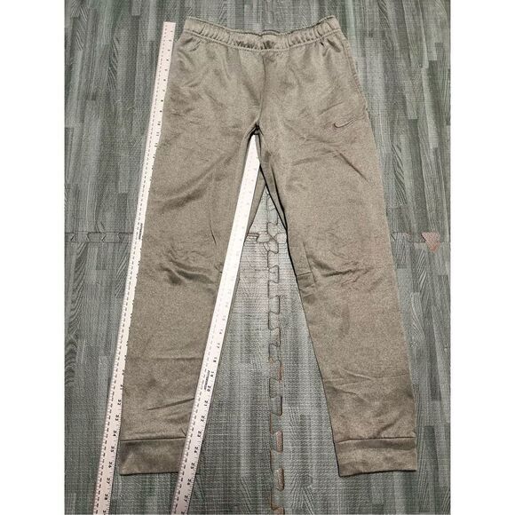 Nike Therma Training Gray Pants Mens Size S Swoosh Logo Straight Sweatpants - Picture 3 of 7
